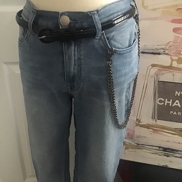 Jean, pant chain with free skinny belt vintage y2k and 90’s - Picture 1 of 11